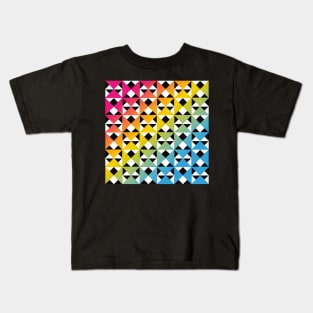Rainbow Triangle Pattern v4 Kids T-Shirt